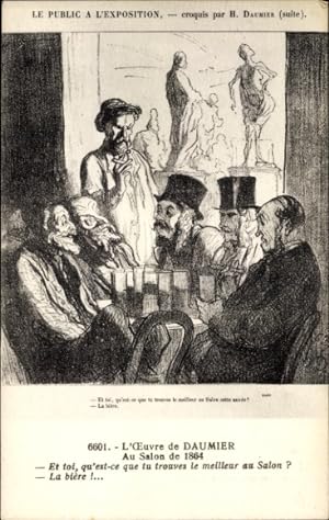 Künstler Ansichtskarte / Postkarte Daumier, Le Public a l'Exposition, au Salon de 1864