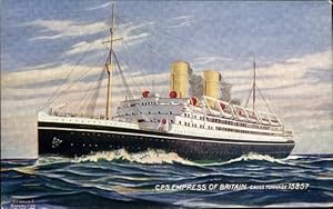 Bild des Verkufers fr Ansichtskarte / Postkarte Dampfer Empress of Britain, Canadian Pacific Shis, CPS zum Verkauf von akpool GmbH