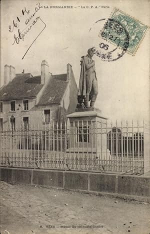 Ansichtskarte / Postkarte Sées Orne, Statue du chimiste Comte