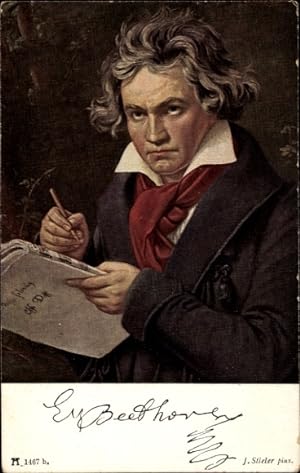 Künstler Ansichtskarte / Postkarte Stieler, J., Komponist Ludwig van Beethoven, Portrait - Verlag...