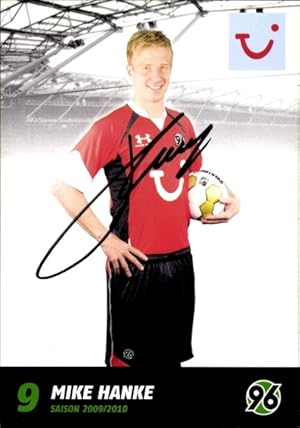 Autogrammkarte Fußball, Mike Hanke, Hannover 96