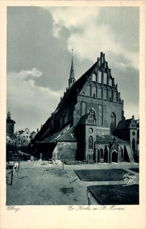Ansichtskarte / Postkarte Elbing Westpreußen, Ev. Kirche zu St. Marien