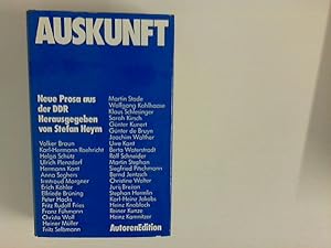 Bild des Verkufers fr Auskunft : Neue Prosa aus der DDR. Autoren-Edition zum Verkauf von ANTIQUARIAT FRDEBUCH Inh.Michael Simon