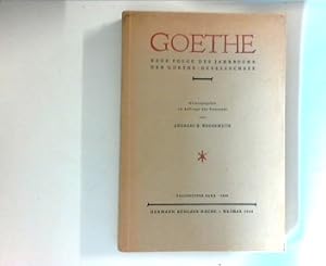 Bild des Verkufers fr Goethe : Neue Folge des Jahrbuchs der Goethe-Gesellschaft : Dreissigster Band, 30. Band zum Verkauf von ANTIQUARIAT FRDEBUCH Inh.Michael Simon