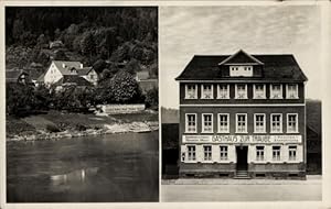 Ansichtskarte / Postkarte Rockenau Eberbach am Neckar, Gasthof und Pension zur Traube - Bes. Karl...