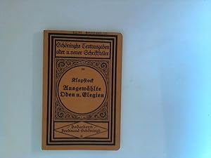 Imagen del vendedor de Ausgewhlte Oden und Elegien nebst einigen Bruchstcken aus dem Messias. a la venta por ANTIQUARIAT FRDEBUCH Inh.Michael Simon