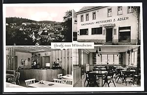 Ansichtskarte Mönsheim, Gasthaus-Metzgerei zum Adler