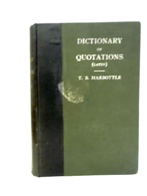 Seller image for Dictionary of Quotations: Latin for sale by World of Rare Books