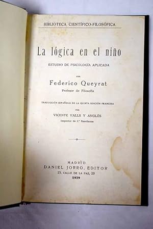 Seller image for La lgica en el nio for sale by Alcan Libros