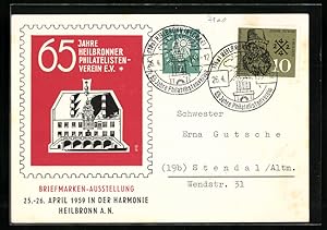 Ansichtskarte Heilbronn a. N., Briefmarken-Ausstellung 1959 in der Harmonie