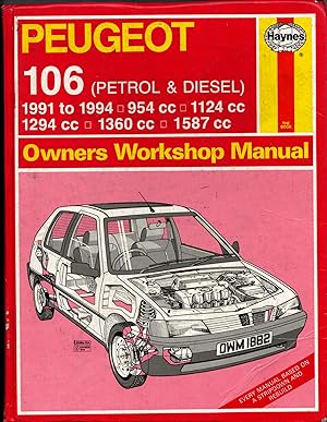 Immagine del venditore per Peugeot 106 (Petrol and Diesel) Haynes Workshop Manual venduto da Michael Moons Bookshop, PBFA