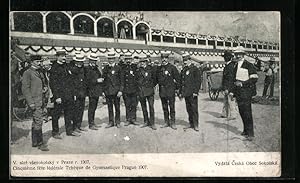 Ansichtskarte Prague, Cinquieme fete federale Tcheque de Gymnastique 1907, Sokol