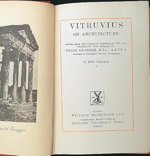 Bild des Verkufers fr On Architecture vol. I zum Verkauf von Librodifaccia