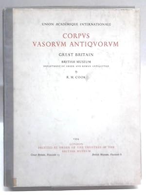 Bild des Verkufers fr Corpus Vasorum Antiquorum (Union Academique Internationale, Great Britian, Fascicule 13 British Museum, Fascicule 8) zum Verkauf von World of Rare Books