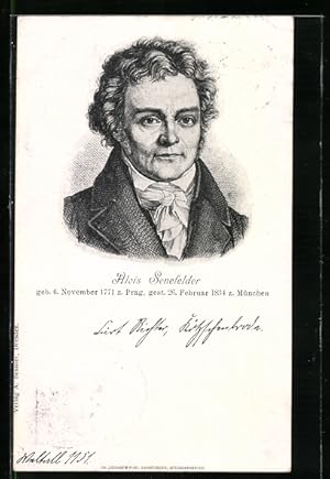 Lithographie Alois Senefelder, Erfinder der Litographie