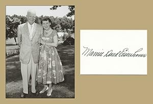 Seller image for Mamie Eisenhower (1896-1979) - Carte signe + Photo for sale by PhP Autographs