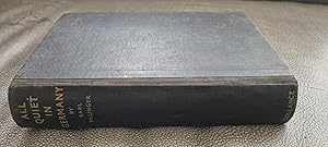 Seller image for All Quiet in Germany. RARE FIRST BRITISH EDITION. for sale by Treasure House Books