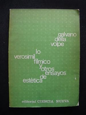 Seller image for Lo verosimil flmico y otros ensayos de esttica for sale by Vrtigo Libros