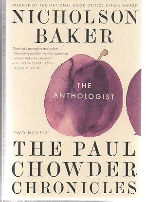 Seller image for The Paul Chowder Chronicles: The Anthologist and Traveling Sprinkler, Two Novels for sale by EdmondDantes Bookseller