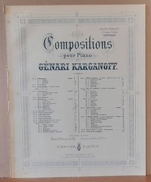 Immagine del venditore per Compositions pour Piano Opus 10 Miniatures No. 5 Scherzino venduto da ANTIQUARIAT H. EPPLER