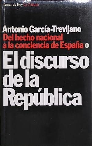 Del hecho nacional a la conciencia de España o El discurso de la república