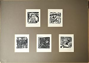 Cotswold Characters' set of five signed and numbered wood engravings, edition size of 9. Signed b...