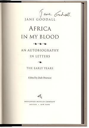 Bild des Verkufers fr Africa In My Blood: An Autobiography In Letters. The Early Years. zum Verkauf von Orpheus Books