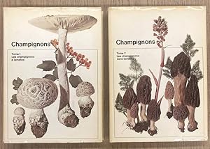 Image du vendeur pour Champignons. Tome 1: Les champignons  lamelles. + Tome 2: Les champignons sans lamelles. [Two Volumes] mis en vente par Frans Melk Antiquariaat