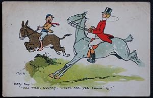 Tom Browne Artist Horses c.1918 Postcard