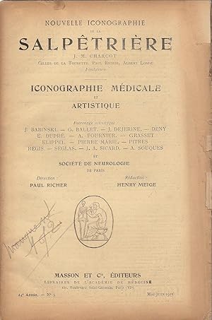 Bild des Verkufers fr Nouvelle Iconographie de la Salptrire n 3 mai-juin 1911 zum Verkauf von LIBRAIRIE PIMLICO