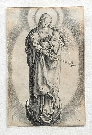 Imagen del vendedor de Madonna mit Kind auf einer Mondsichel. (The virgin with child on the crescent) a la venta por Buch- und Kunst-Antiquariat Flotow GmbH