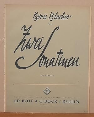 Bild des Verkufers fr Zwei Sonatinen fr Klavier op. 14 zum Verkauf von ANTIQUARIAT H. EPPLER