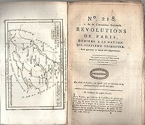 Image du vendeur pour Rvolutions de Paris : ddies a la nation et au district des petits Augustins Publies par le sieur Prudhomme  lpoque du 12 Juillet 1789. Avec gravures et cartes des Dpartmens du Royaume . n 218 (dpartement de la Correze) mis en vente par Librairie Lalibela