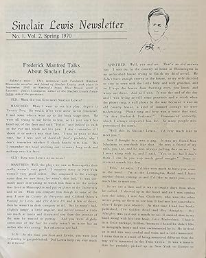 Seller image for Sinclair Lewis Newsletter - Volume 2, No. 1 (Spring 1970) for sale by Antique Mall Books