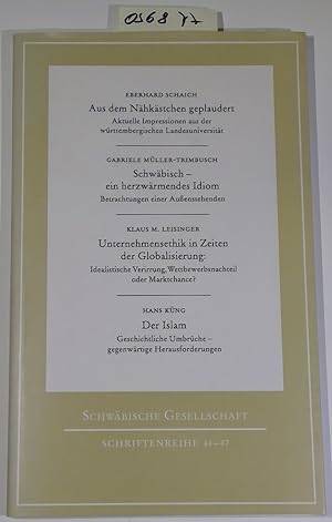 Bild des Verkufers fr Schwbische Gesellschaft, Schriftenreihe 44-47 zum Verkauf von Antiquariat Trger