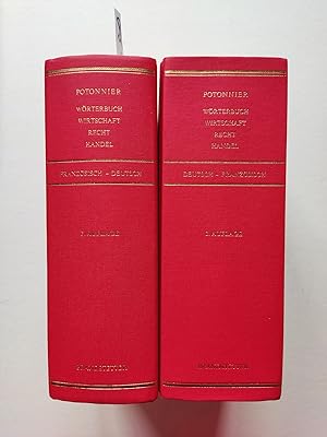 Wörterbuch für Wirtschaft Recht und Handel Band I und II. Deutsch-Französisch. - Französisch-Deut...