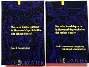 Seller image for Deutsche Kanzleisprache in Hexenverhrprotokollen der Frhen Neuzeit: Band 1: Auswahledition. Band 2: Kommentierte Bibliographie zur regionalen Hexenforschung. for sale by Versandantiquariat Kerstin Daras