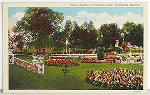 Bild des Verkufers fr Flower Garden at Fassnight Park, Springfield, Missouri - Postcard zum Verkauf von Argyl Houser, Bookseller