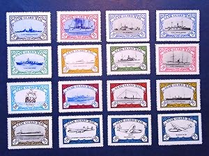 GUAM GUARD MAIL UNIFORM SET OF 13 SHIP AND 3 AIRPLANE COMMEMORATIVE STAMPS