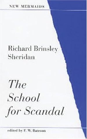 Image du vendeur pour The School for Scandal (New Mermaids) mis en vente par WeBuyBooks
