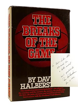 THE BREAKS OF THE GAME SIGNED