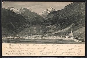 Bild des Verkufers fr Ansichtskarte Zernez, Ortsansicht mit Bergpanorama zum Verkauf von Bartko-Reher