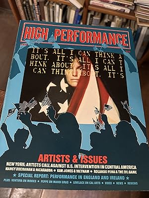 Immagine del venditore per HIGH PERFORMANCE: The Performance Art Quarterly. Issue #25. Volume 7, Number 1. 1984 venduto da Erik Hanson Books and Ephemera