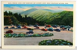 Bild des Verkufers fr Parking Space atop Newfound Gap Highway, Great Smoky Mountains National Park - Postcard zum Verkauf von Argyl Houser, Bookseller