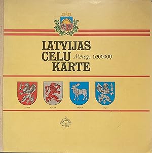 Latvijas Celu Karte Merogs 1:200000.