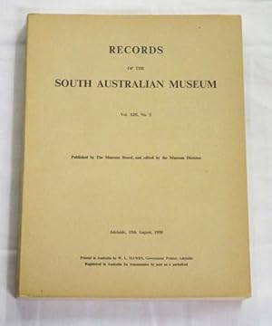 Seller image for Records of the South Australian Museum Volume XIII No 2 for sale by Adelaide Booksellers