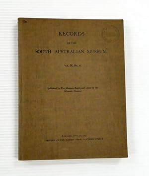 Image du vendeur pour Records of the South Australian Museum Volume IX No 4 (1951) mis en vente par Adelaide Booksellers