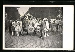 Ansichtskarte Wien, X. Sängerbundesfest, Festzug, Teilansicht mit Standarte