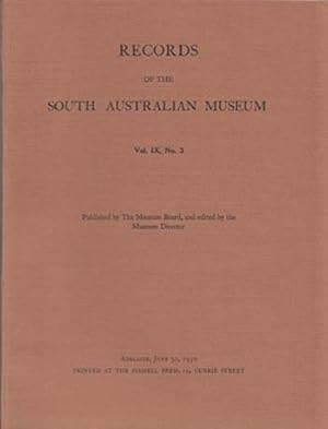 Image du vendeur pour Records of the South Australian Museum Volume IX No 3 (1950) mis en vente par Adelaide Booksellers