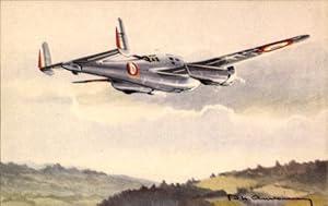 Künstler Ansichtskarte / Postkarte Französisches Kampfflugzeug, Breguet 691